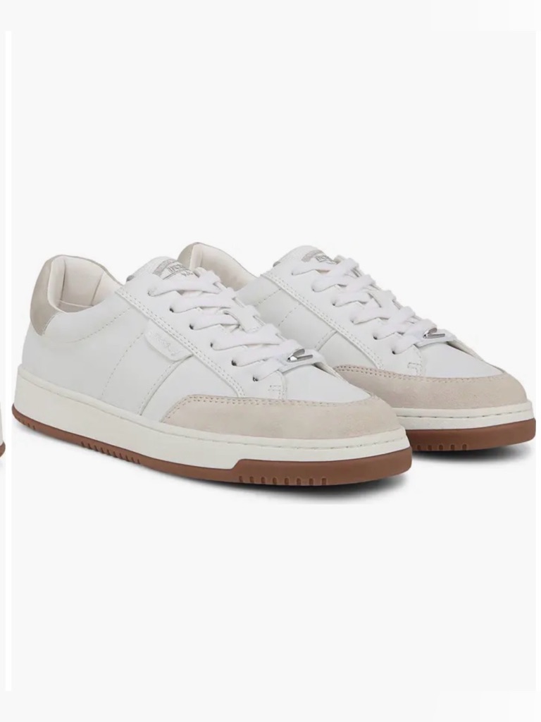 Circus Ny By Sam Edelman Vance Lace-Up Court Sneaker White/Birch Low Top 9 M Nwt